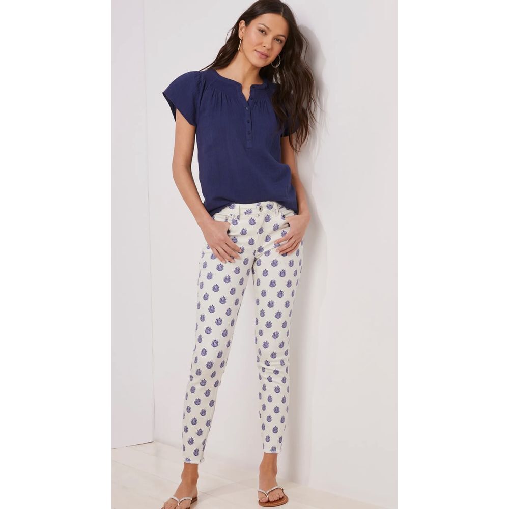 NWT Vineyard Vines Jamie Printed High Rise Skinny Jeans Sz 29 - Picture 3 of 12